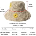 thumbnail image 4 of Sombrero de ala ancha para mujer, sombrero de paja plegable para verano, sombrero de cubo para playa, 4 of 5