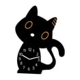 thumbnail image 3 of predolo Cat Shape Clock Compact Modern Art Cartoon Decorative Clock with Arabic Numerals Desk Clock, 3 of 8