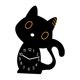 thumbnail image 3 of Reloj con forma de gato con números arábigos, reloj creativo de animales de dibujos animados en estilo moderno, Reloj de pared, 3 of 8