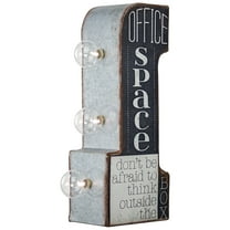 American Art Decor Office Space Vintage Mini LED Marquee Sign, Multicolor - 12" H x 3.5" L x 5.25" D