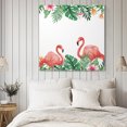 thumbnail image 4 of Pink Flamingo Birds Wall Art Painting on Canvas, Summer Tropical Plants Flowers Canvas Art Home Prints Wall Art Framed Modern Artwork for Living Room Bedroom Wall Decor 8x8in, 4 of 9