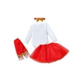thumbnail image 2 of Qiylii Baby Christmas Outfitt,O-Neck Long Sleeve Romper+Skirt+Headband+Foot Cover, 2 of 9