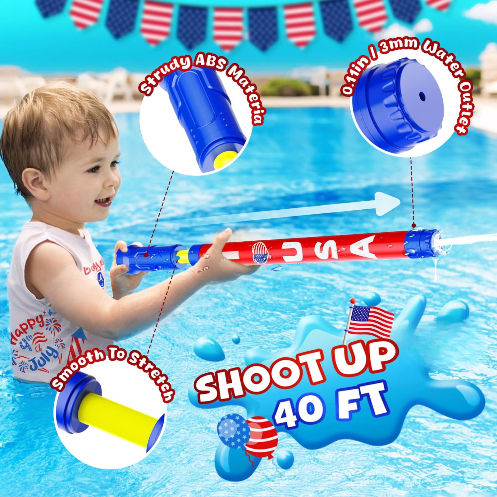 Water Blaster Independence Day-6 Pack Outdoor Summer Play Toys