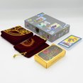 thumbnail image 1 of Juego de cartas de tarot con caja de madera gris, bolsa de mantel, juego de mesa impermeable de lámina dorada, 1 of 5