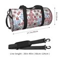 thumbnail image 4 of Xecao Abstract Floral print Round Travel Duffel Bag is a foldable gym bag with an inner pocket, perfect for travel sports, 4 of 8