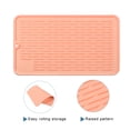 thumbnail image 2 of Unique Bargains Silicone Dish Drying Mat Set, 11.8' x 7.9' Dish Drain Pad Heat Resistant Suitable for Kitchen-Pink, 2 of 5