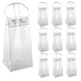 thumbnail image 1 of Pack Of 10 Wine Cooler Bag Ice Bag Transparent Pvc Portable Wine Bottle Cooler Bag Champagne Ice Ba, 1 of 5
