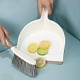 thumbnail image 3 of Metal Dust Pan and Brush Set Soft Bristle Wooden Broom Heavy Duty Pan Portable Size, 3 of 8