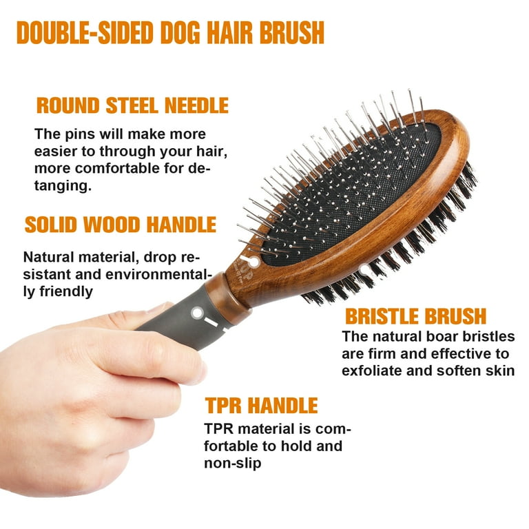 Premium Dog Brush for Grooming Double Side Pin and Bristle Brush Walmart