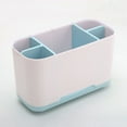 thumbnail image 5 of Bathroom Storage Box Pp Material Storage Box Blue Bathroom Organizer Set Detachable Storage Box Rack for Toothbrushes, 5 of 5