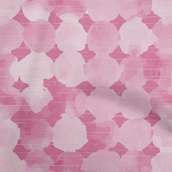 oneOone Viscose Jersey Pink Fabric Geometric Watercolor Polka Craft Projects Decor Fabric Printed By The Yard 60 Inch Wide