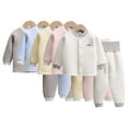 thumbnail image 5 of Esaierr Thermal Underwear Outfit for Infant Baby Long Pants Autumn Winter Base Layer Boys Girls Cold Weather Tops Bottom for 6 Months-24 Months, 5 of 9