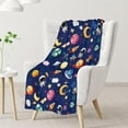 thumbnail image 2 of Space Blanket Gift - 60x80 Inches Cute Blankets for Girls & Boys - Dark Blue Soft Fuzzy Throw for Bed, Couch & Living Room, 2 of 6