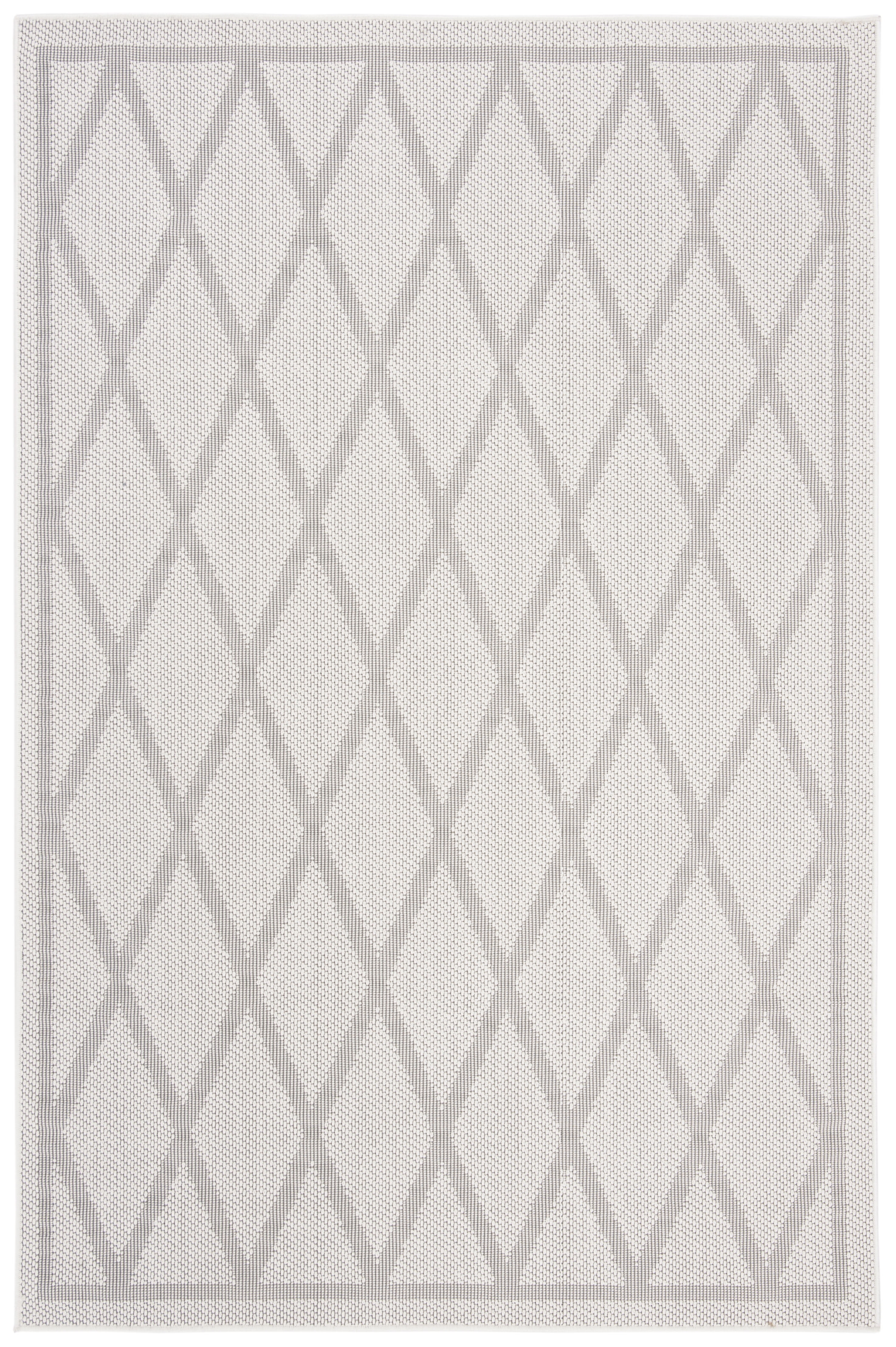 SAFAVIEH Machine Washable Rug Indoor/Outdoor Bermuda Collection - Indoor Outdoor BMU805A Bermuda Ivory / Light Grey Rug