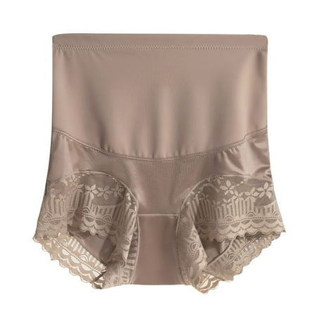 

Litie Women Nylon Solid Color Flower Print High Waist Butt-lifted Panties