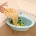 thumbnail image 2 of Vegetable Drainer Basket Plastic Sink Strainer Triangular Triangular Sink Strainer Kitchen Fruit Drainer Suction, Light Blue, 2 of 7