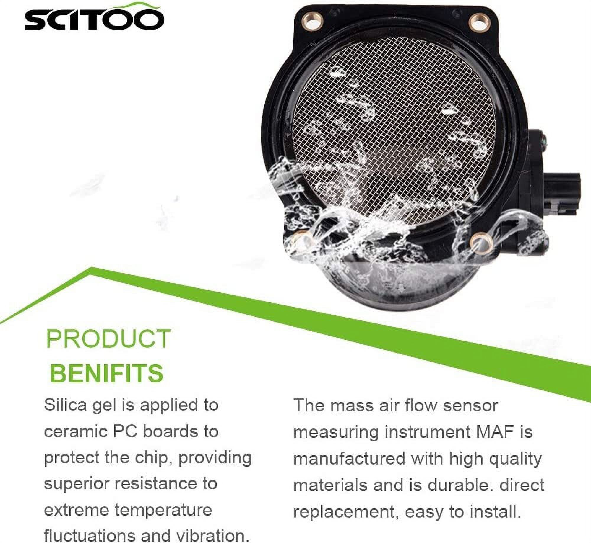 22680AR200 22680AR20A SCITOO MAF Mass Air Flow Sensor FITS FOR 2004 for Infiniti FX45 4.5L,2003-2004 for Infiniti M45 4.5L,2002-2004 for Infiniti Q45 4.5L