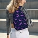 thumbnail image 5 of Disketp Eggplant Mochila de Lona Estampada, Mochila Escolar de Viaje Ligera para Estudiantes y Portátil-Small, 5 of 5