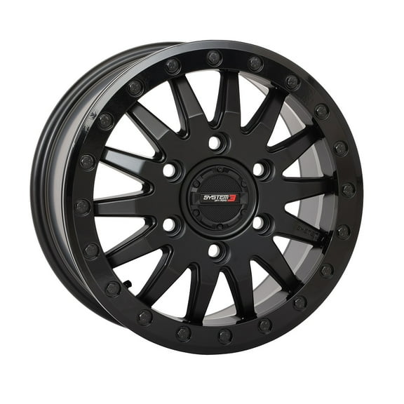 System 3 SB-8 Beadlock 15x7 UTV Wheel - Matte Black (6x5.5)  68mm [15S3-8566]