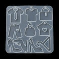 thumbnail image 4 of 10pcs Shoes Clothes Hanger bag Silicone Molds Resin Casting Molds for UV Resin Epoxy Resin Craft Making 130x125x5mm Hole: 2mm Inner Diameter: 33~46x27~45mm, 4 of 6