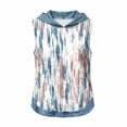 thumbnail image 4 of GERsome Hooded Tank Tops Women's Sleeveless Shirts Trendy Print Color Block Summer Casual Blouses Size L, 4 of 7