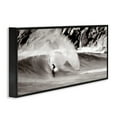 Stupell Industries Surfing Reef Break Coastal Photography Black Framed