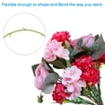 thumbnail image 4 of Uxcell Floral Wire Stem with Leaves, Artificial Plastic Rose Floral Wire Stems for DIY Craft Bouquet 10 Pcs, 4 of 7