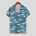 thumbnail image 7 of SGFCWSX Mens Hawaiian Shirt Printed Short Sleeve Button Up Casual Tropical Beach Shirt for Summer Vacation Blue Size 2XL, 7 of 7