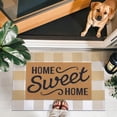 thumbnail image 2 of Buganda Buffalo Plaid Area Rug, Beige and White 2'X3' Washable Cotton Carpet, Indoor Outdoor Rugs for Living Room, Kitchen, Patio, All Season Home Decor, 2 of 8