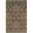 thumbnail image 3 of SAFAVIEH Florida Desmond Damask Shag Runner Rug, Smoke/Beige, 2'3" x 7', 3 of 9