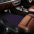 thumbnail image 4 of Cauagu Purple Black Plaid Pattern Car Floor Mat Set of 4,Car Carpet Mats Car Mats with Anti-Slip Backing & Driver Heel Pad Universal Fit for Cars/Trucks/SUV/Vans, 4 of 6