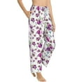 thumbnail image 2 of Uemuo Rose Flowers Pattern Women's Wide Leg Palazzo Lounge Pants with Pockets Light Weight Loose Comfy Casual Pajama Pants-X-Large, 2 of 9