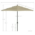 thumbnail image 5 of California Umbrella 11' Tahoe Series Patio Umbrella With Stone Black Aluminum Pole Aluminum Ribs  Crank Lift With Pacifica Canvas Fabric, 5 of 5