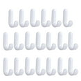 thumbnail image 2 of 20 Pcs Crochets Muraux en Plastique en Forme de J Auto-Adhésifs Étanches Sans Perforation, 2 of 5