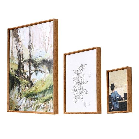 KFFKFF 16-Piece Framed Wall Art Set, Vintage-Inspired Eclectic Decor, Gallery Prints in 3 Sizes for Versatile Arrangements, Durable High-Gloss Canvas, Ideal for Living Room, Bedroom, or Bathroom