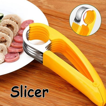 MLfire Stainless Steel Banana Cutter Sausage Slicer Fruit Slicer Kitchen Accessories Gadgets