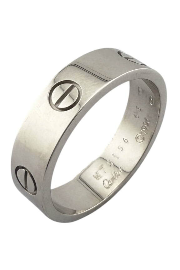 Pre-Owned Cartier Love Ring, 2, 18K White Gold, Men's and Women's, CARTIER