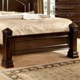 thumbnail image 6 of Gorgeous Transitional 3pc Bedroom Furniture Queen Size Bed 2x Nightstands Cherry Color Solid wood Posts HB FB, 6 of 10