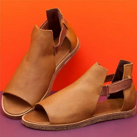 

Women Open Toes Simple Sandals Comfort Premium Casual Flat Sandal for Summer Outdoor Hiking Walking New