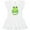 AA-White, variant on Inktastic Ribbit Cute Green Frog Girls Toddler Dress