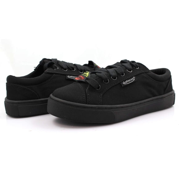 Laforst Chaussures pour Femmes Antidérapantes Sunbrella Antidérapantes Serveur Serveuse Infirmière Lacets Plats Noir 7