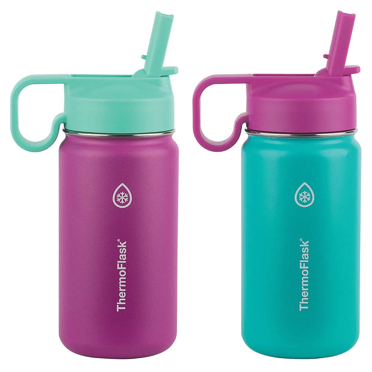 Thermoflask Kids 14 oz Stainless Steel Insulated Water Bottle 2-pack 