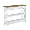 thumbnail image 2 of Pemberly Row Contemporary One-Drawer Console Table in White Wood Finish, 2 of 7