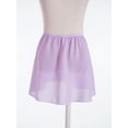 thumbnail image 4 of iiniim Girls Ballet Dance Chiffon Skirt Wrap Over Scarf Skirt Tutu Short Dress 2-14 Purple 10-14, 4 of 7