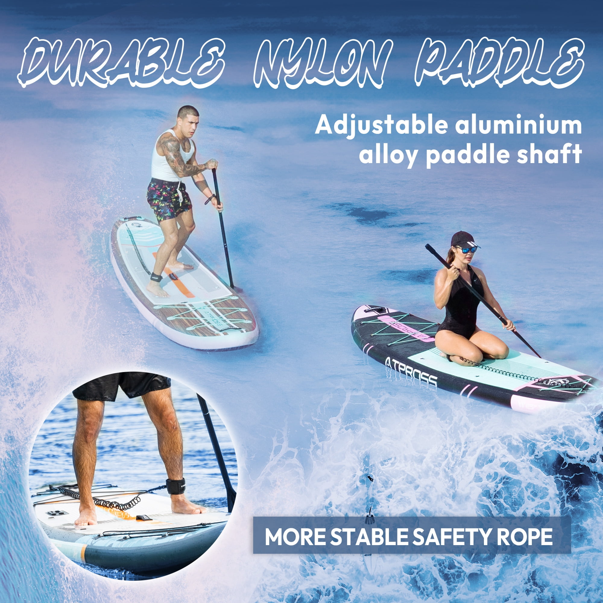 Ultifit Inflatable Paddle Board Extra Wide 450 Lbs Capacity Anti-Slip Design with SUP Accessories 11'6" x 35" Pink