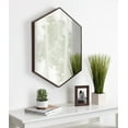 thumbnail image 5 of Kate and Laurel Rhodes Mid-Century Modern Hexagon Wall Mirror, Walnut Brown, 31x22-Inches, 5 of 8