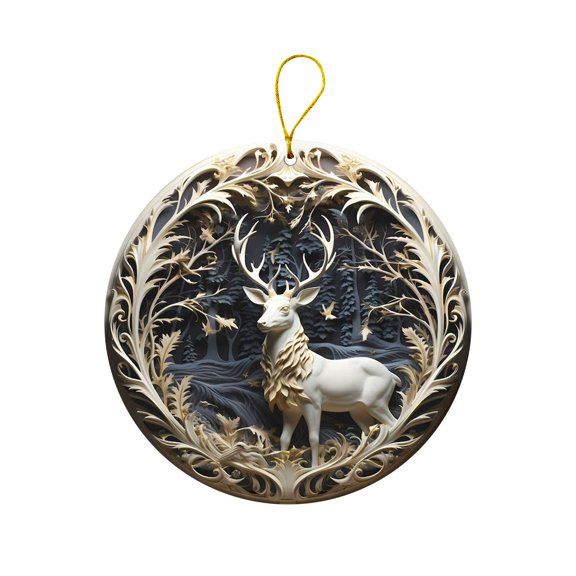 JoyMoreHome Christmas Ornament Acrylic Ornament, Trendy Christmas Hanging Ornament, Modern Home Party Decor