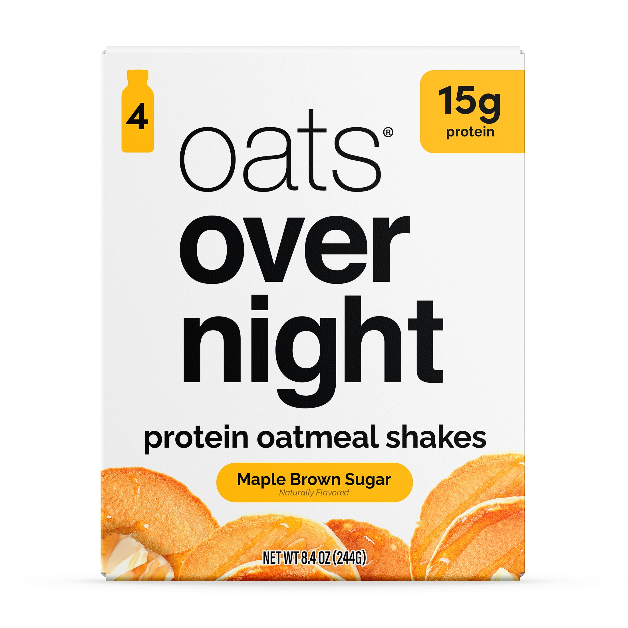 Oats Overnight Maple Brown Sugar Protein Overnight Oatmeal Shake, 4 pack