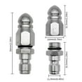 thumbnail image 2 of (2 Sets) Pressure Washer Sewer Jetter Nozzle with Stainless Steel, Mini Compact Durable Sewer Jet Nozzle,Pressure Drain Jetter Hose Nozzle,1/4'' Quickly Connector, 2 of 11