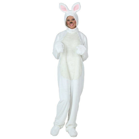 Plus Size White Bunny Costume for Adults